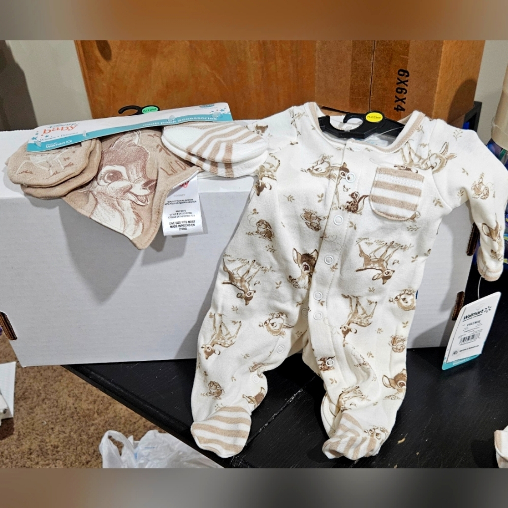 Bambi Preemie Baby Onesie set